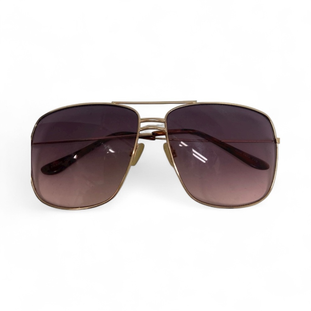 Lavender Tinted Square Frame Sunglasses